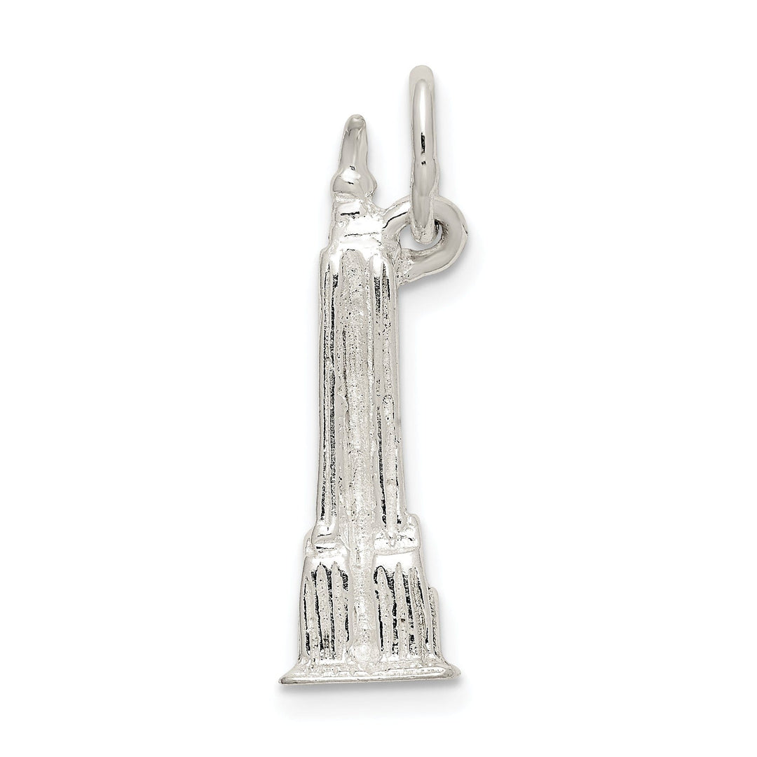 Silver Polished 3-D Sears Tower Building Charm