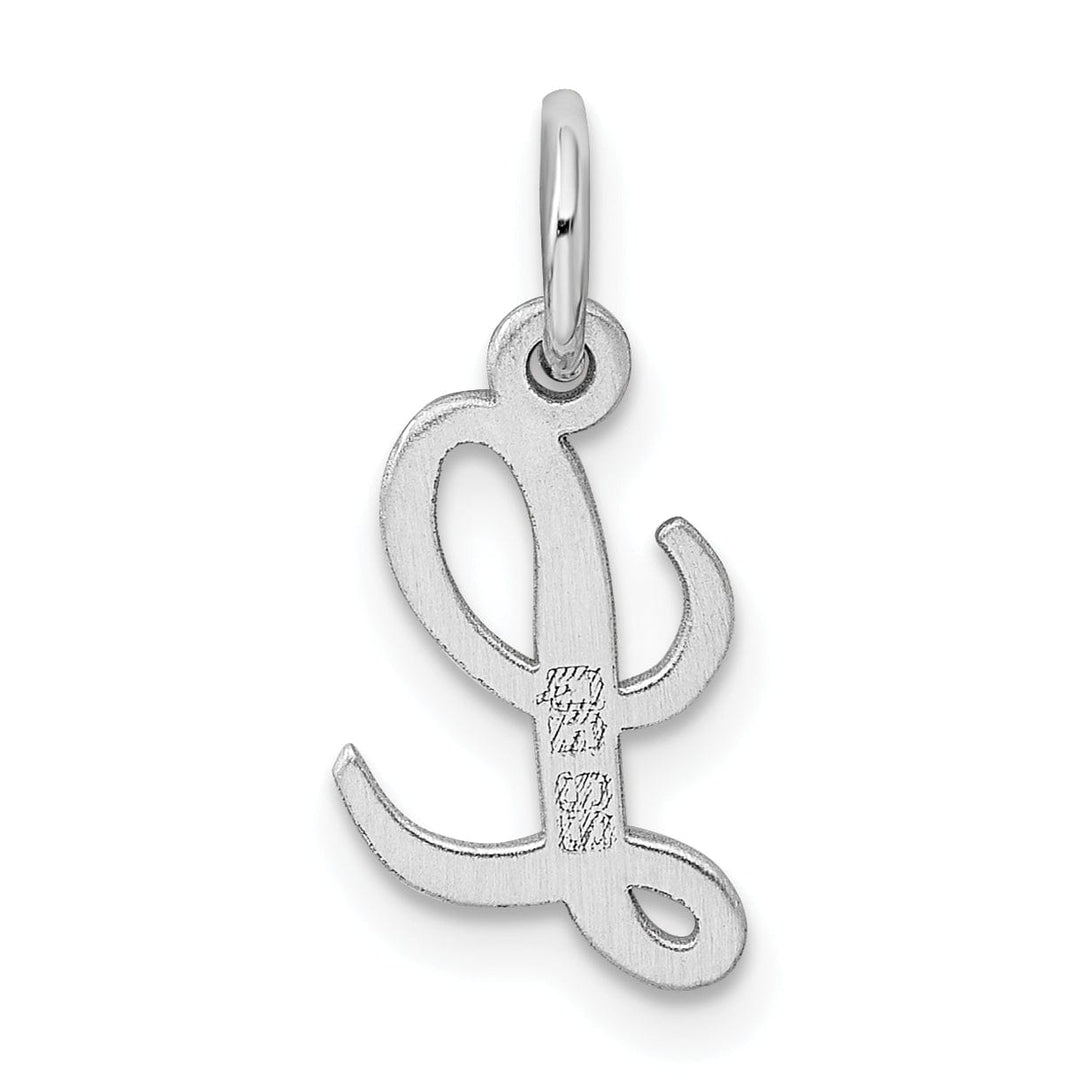 Sterling Silver Small Script Initial L Charm