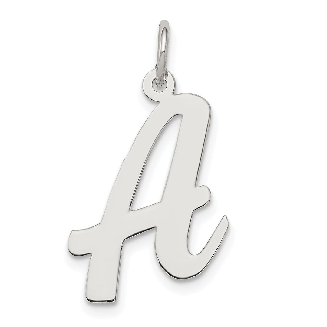 Sterling Silver Large Script Initial A Charm