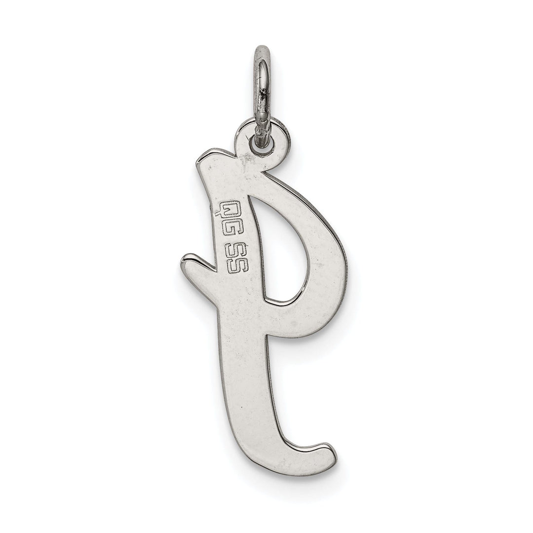 Sterling Silver Large Script Initial I Charm