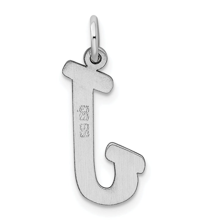 Sterling Silver Large Script Initial J Charm