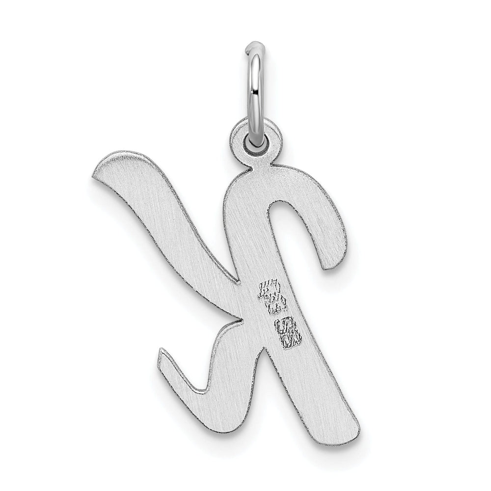 Sterling Silver Large Script Initial K Charm