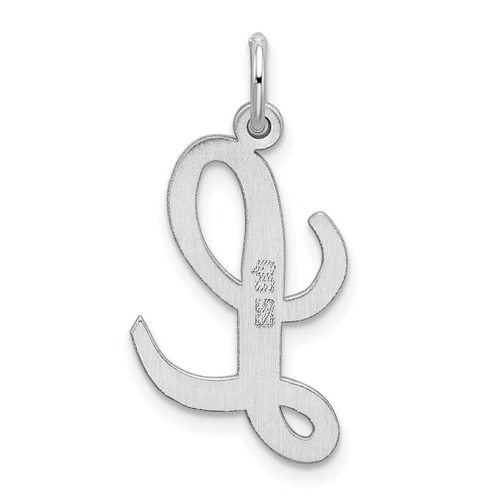 Sterling Silver Large Script Initial L Charm