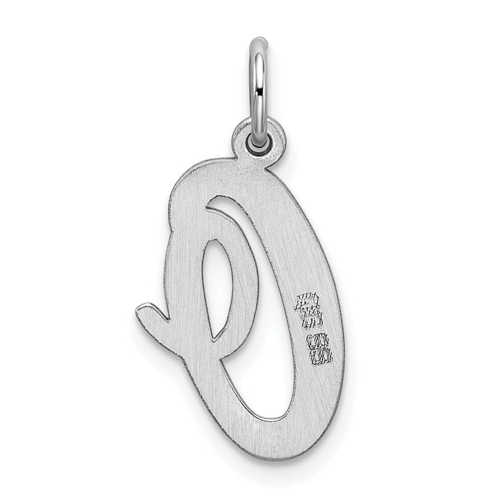 Sterling Silver Large Script Initial O Charm