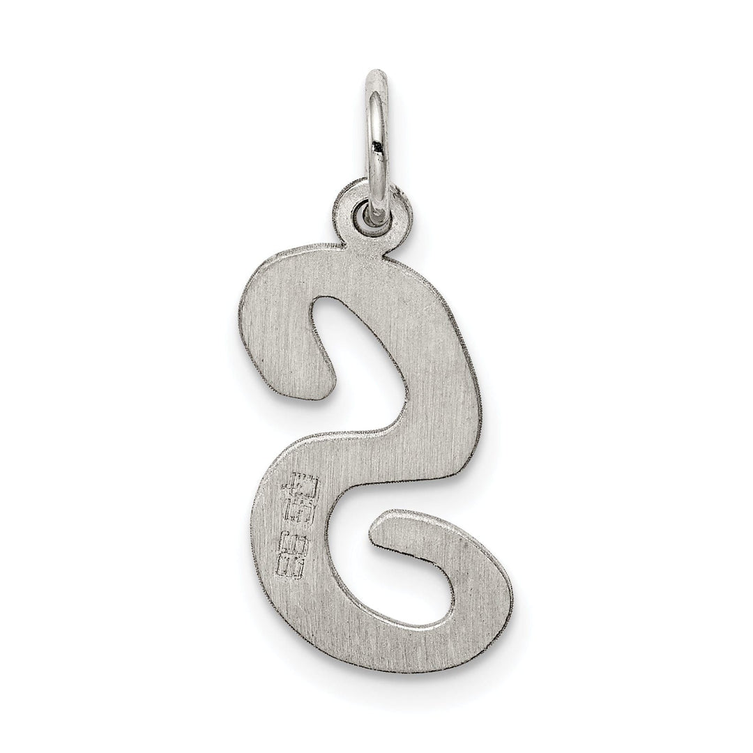 Sterling Silver Large Script Initial S Charm
