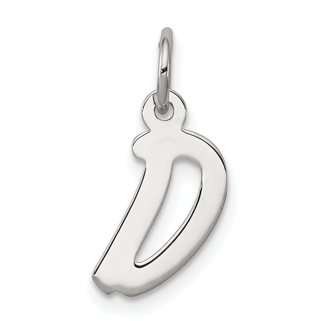 Sterling Silver Small Initial D Charm