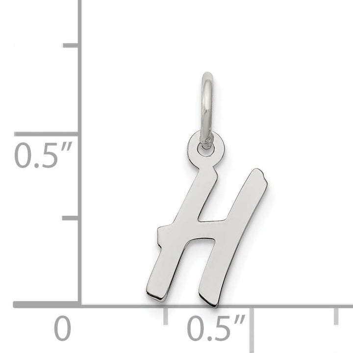 Sterling Silver Small Initial H Charm
