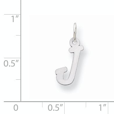 Sterling Silver Small Initial J Charm