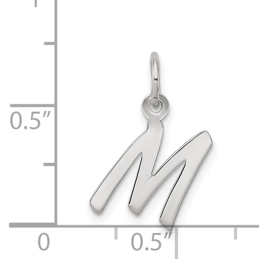 Sterling Silver Small Initial M Charm