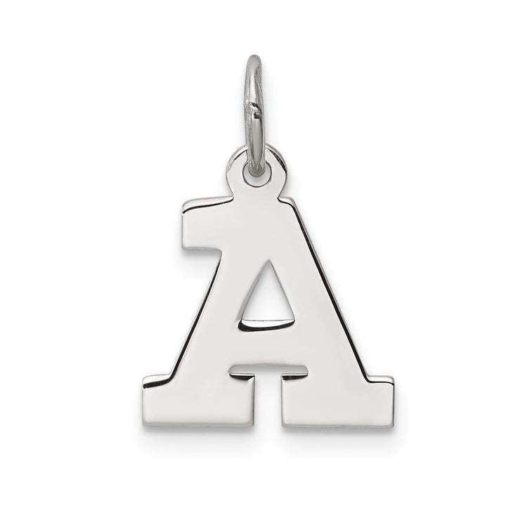 Sterling Silver Small Block Initial A Charm