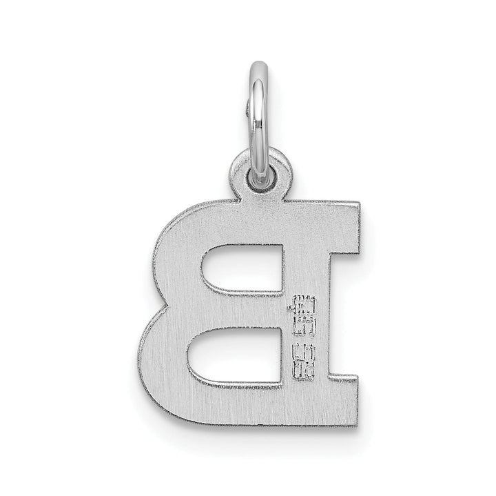 Sterling Silver Small Block Initial B Charm