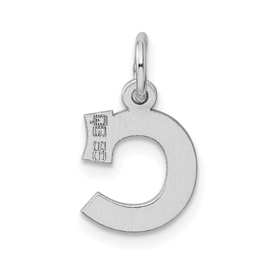 Sterling Silver Small Block Initial C Charm