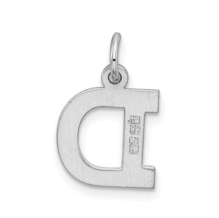 Sterling Silver Small Block Initial D Charm
