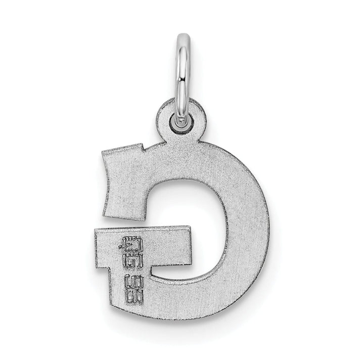 Sterling Silver Small Block Initial G Charm