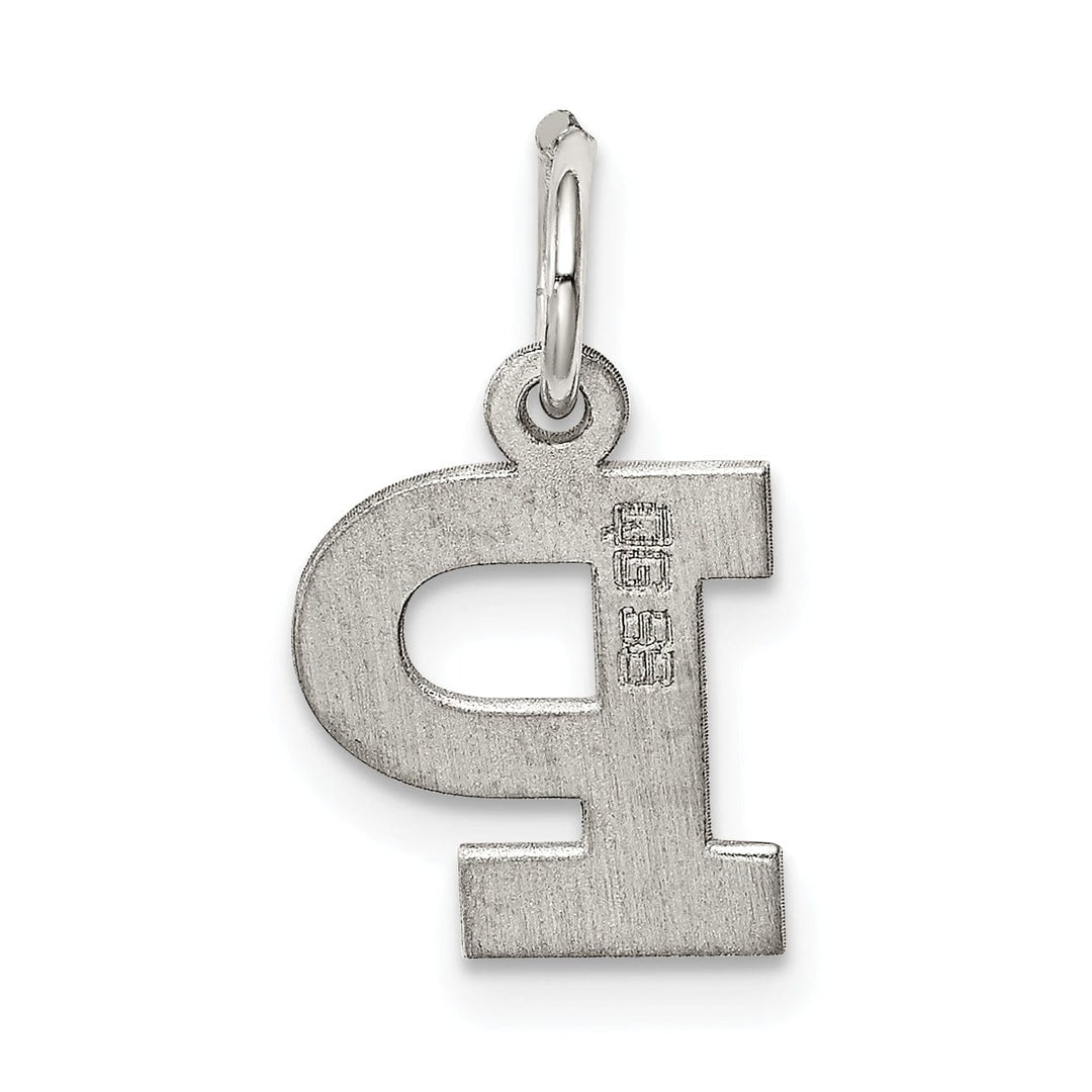 Sterling Silver Small Block Initial P Charm
