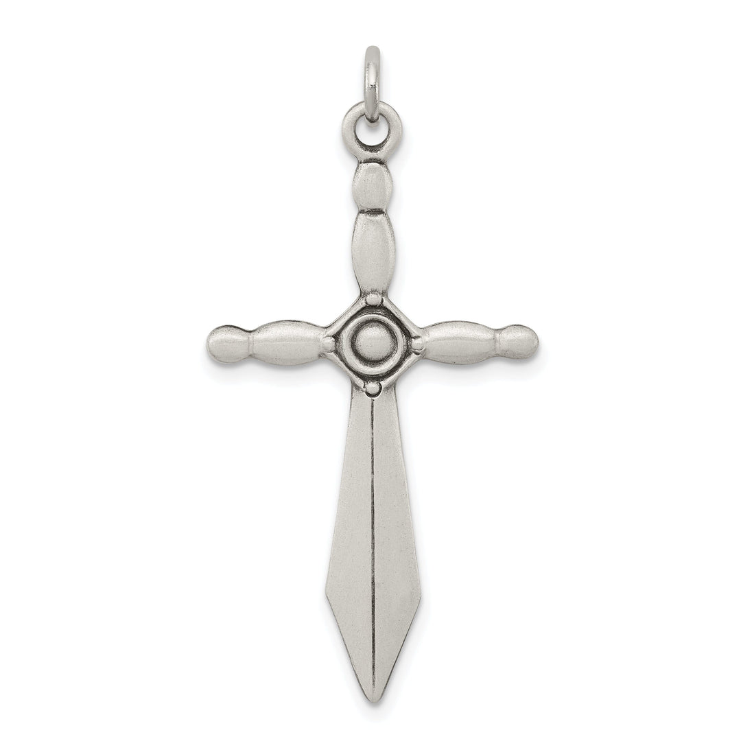 Sterling Silver Sword Cross Pendant