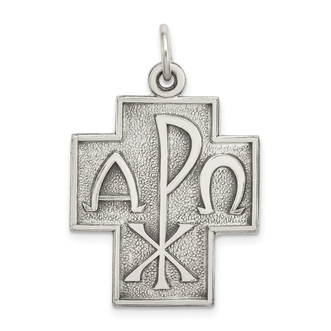 Sterling Silver Alpha Omega Cross Pendant