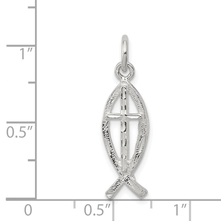Sterling Silver Ichthus (Fish) Charm Pendant