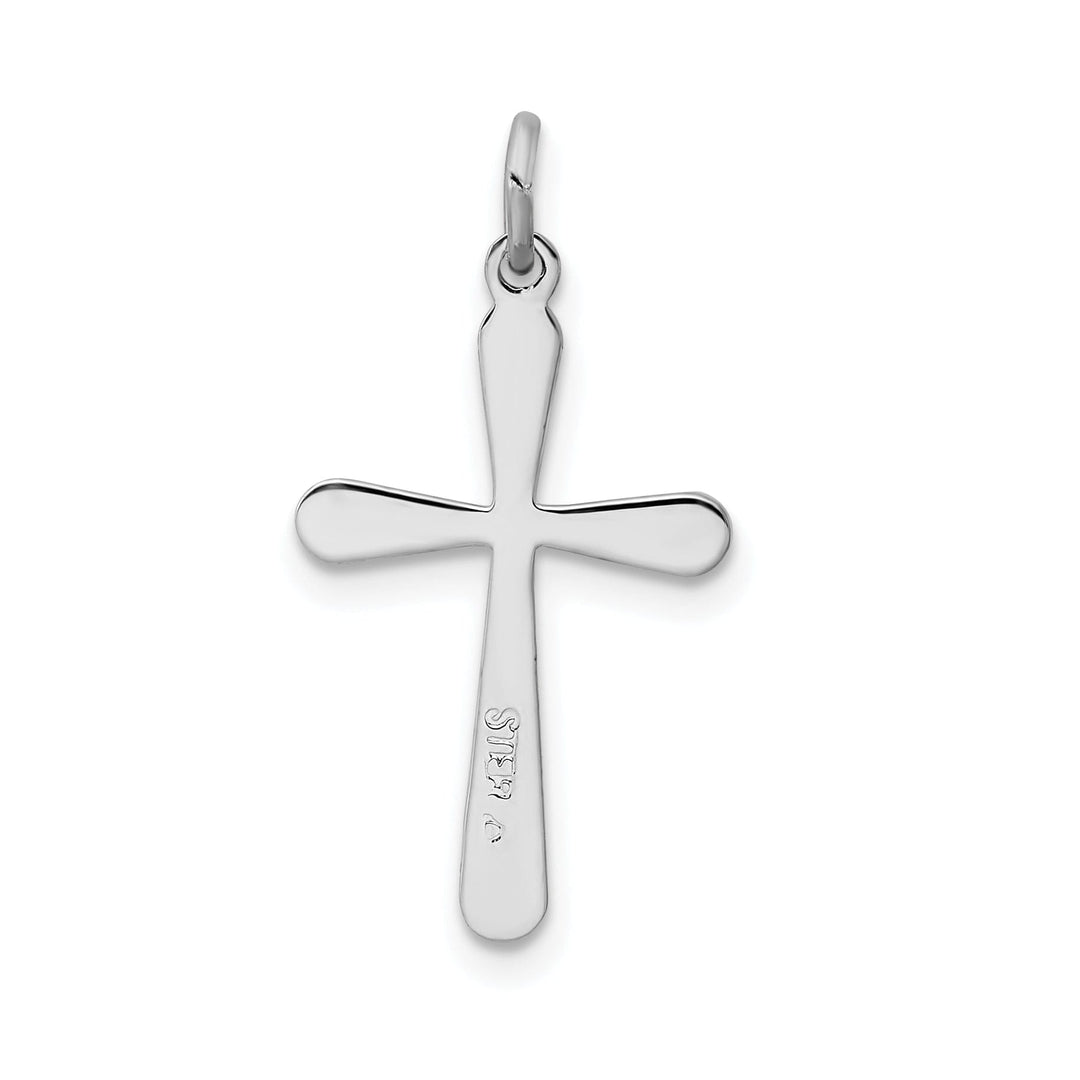 Sterling Silver Polished Finish Cross Pendant