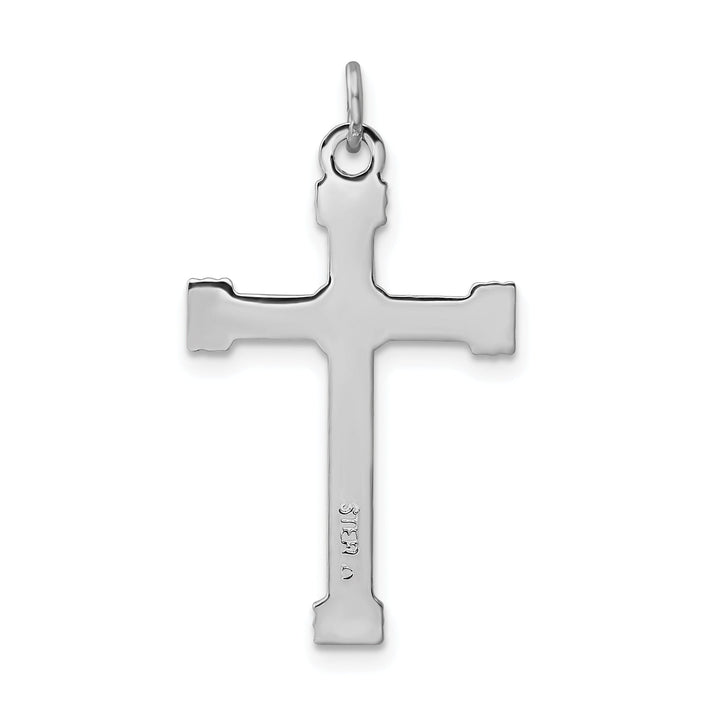 Silver Gold Plated Polished Rope Cross Pendant
