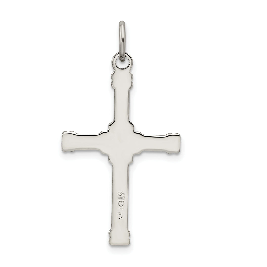 Silver Antique Gold Plated Polish Cross Pendant