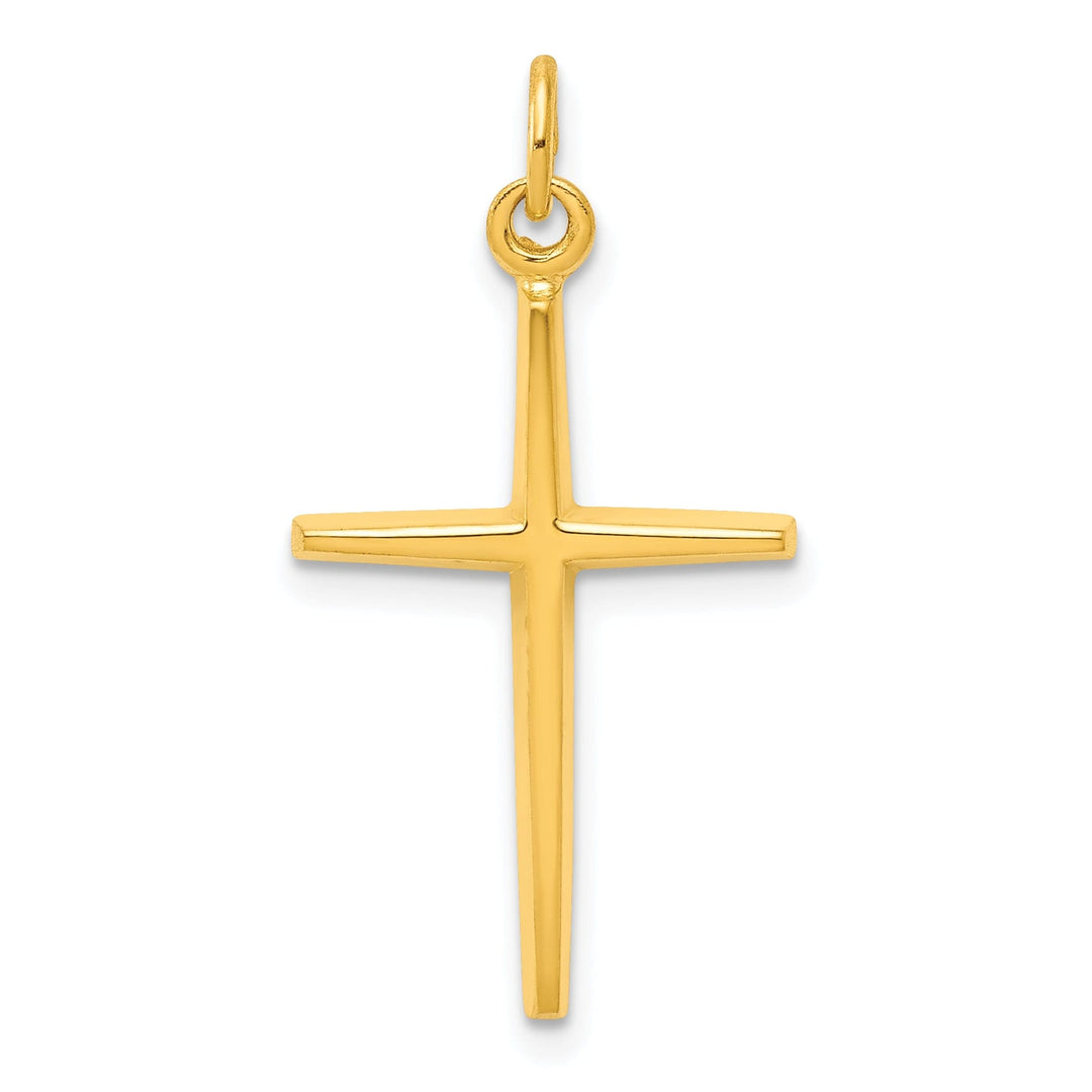 Silver 24k Gold Finish Passion Cross Pendant