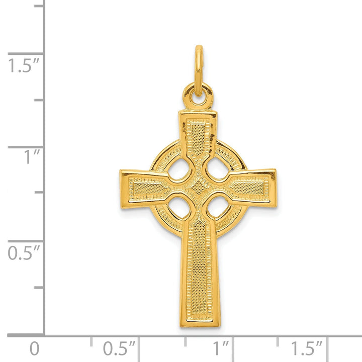 Silver 24k Gold Plated Celtic Cross Pendant