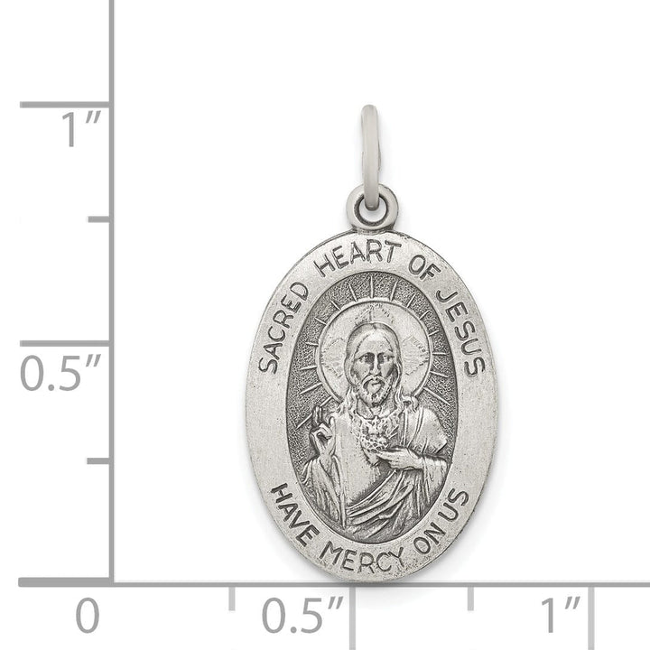 Sterling Silver Antiqued Infant of Prague Medal