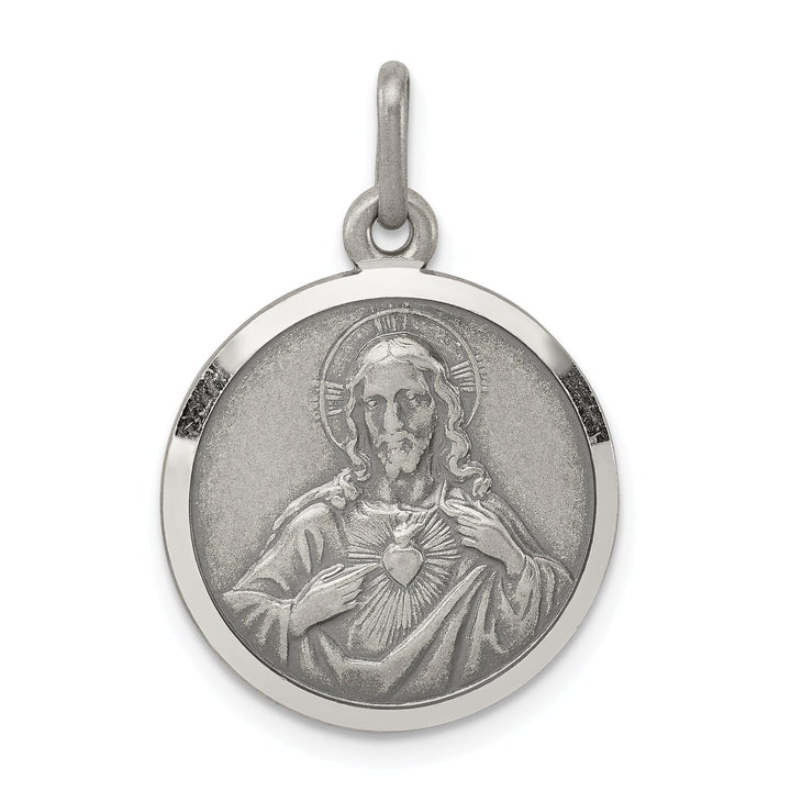 Sterling Silver Antiqued Infant of Prague Medal