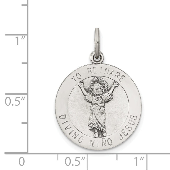 Sterling Silver Divino Nino Medal (Divine Infant J