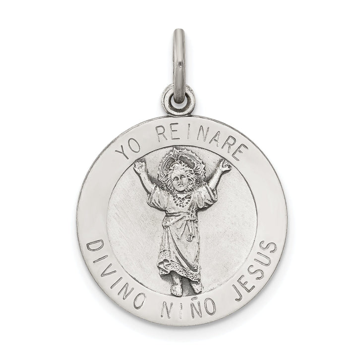 Sterling Silver Divino Nino Medal (Divine Infant J