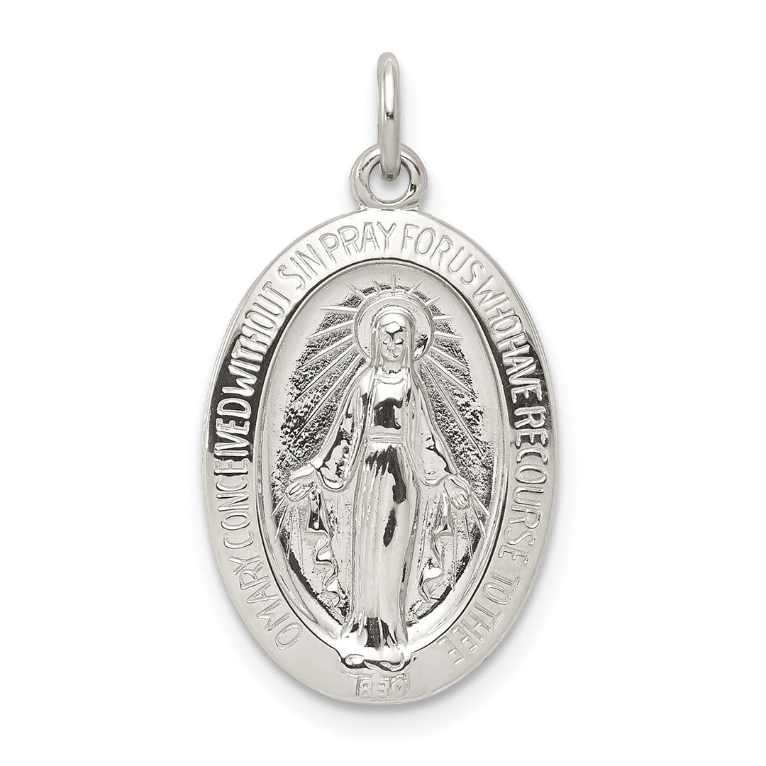 Sterling Silver Miraculous Medal Pendant