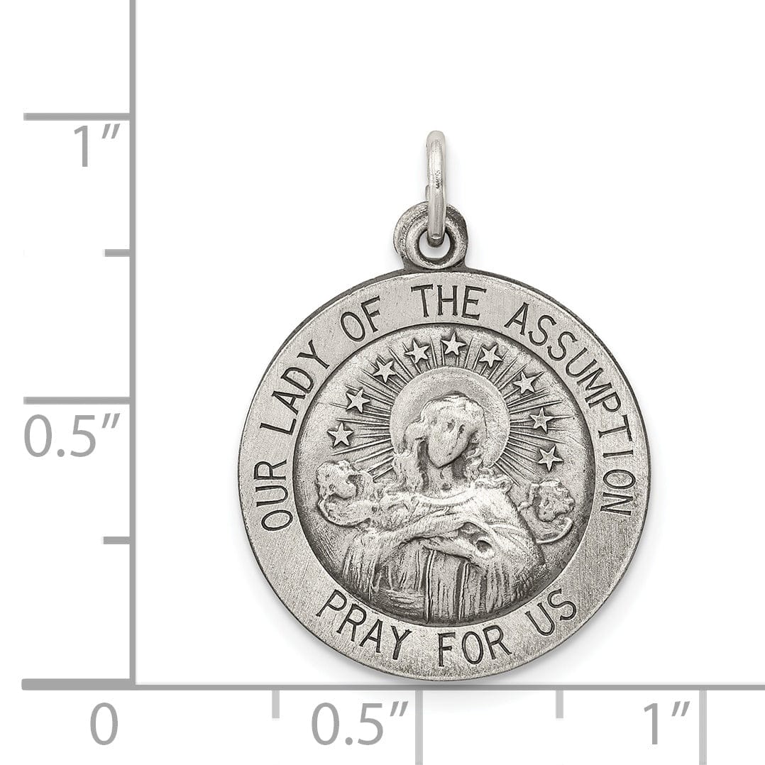 Silver Antiqued Our Lady of the Assumption Medal
