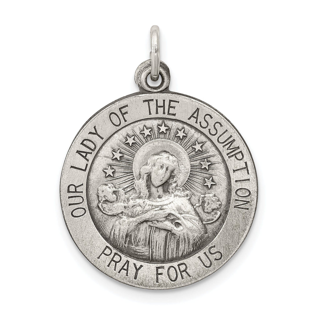 Silver Antiqued Our Lady of the Assumption Medal