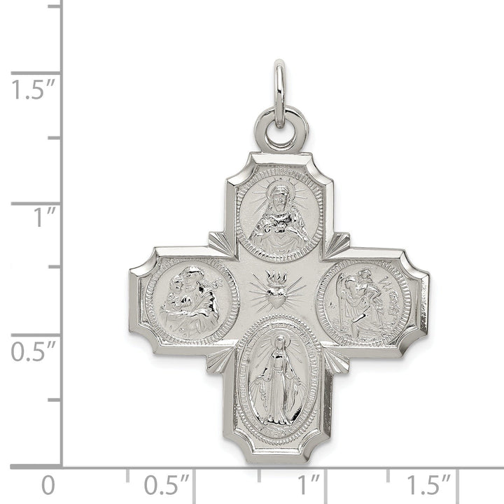 Sterling Silver 4-way Medal