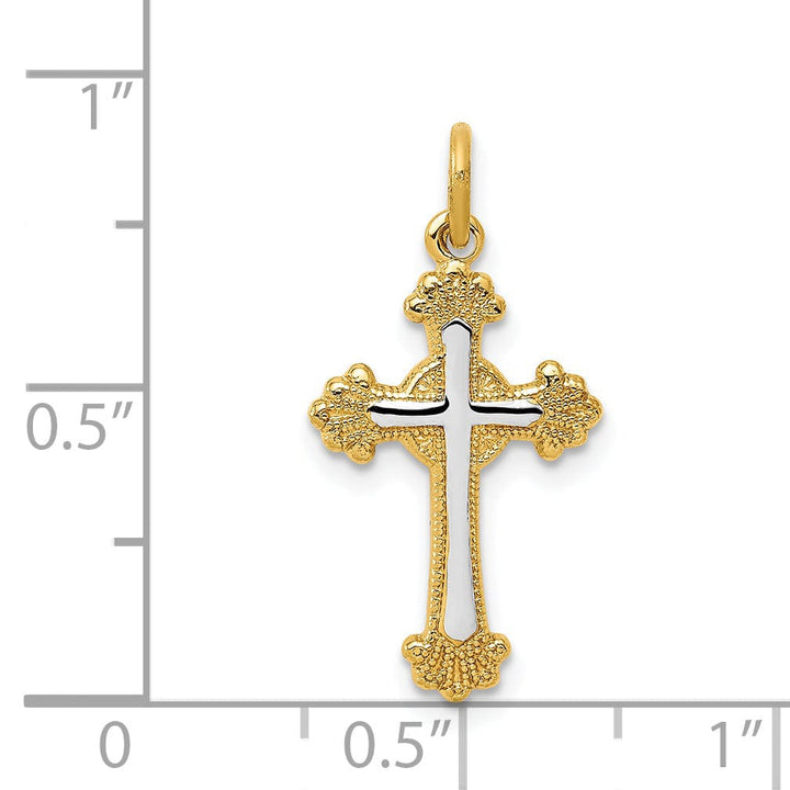 Silver 18k Gold Finish Iona Cross Pendant