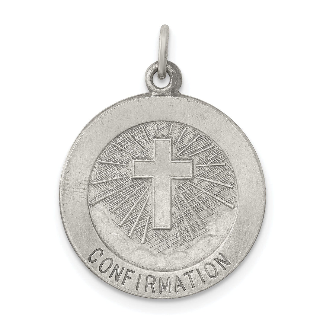 Sterling Silver Antiqued Confirmation Medal