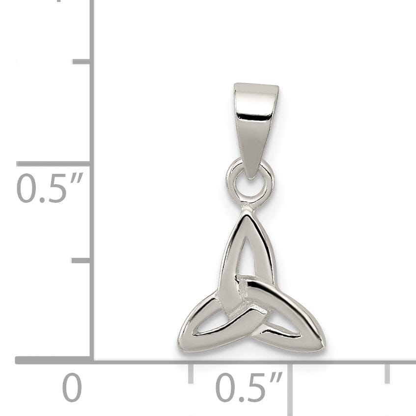 Sterling Silver Polished Finish Trinity Pendant