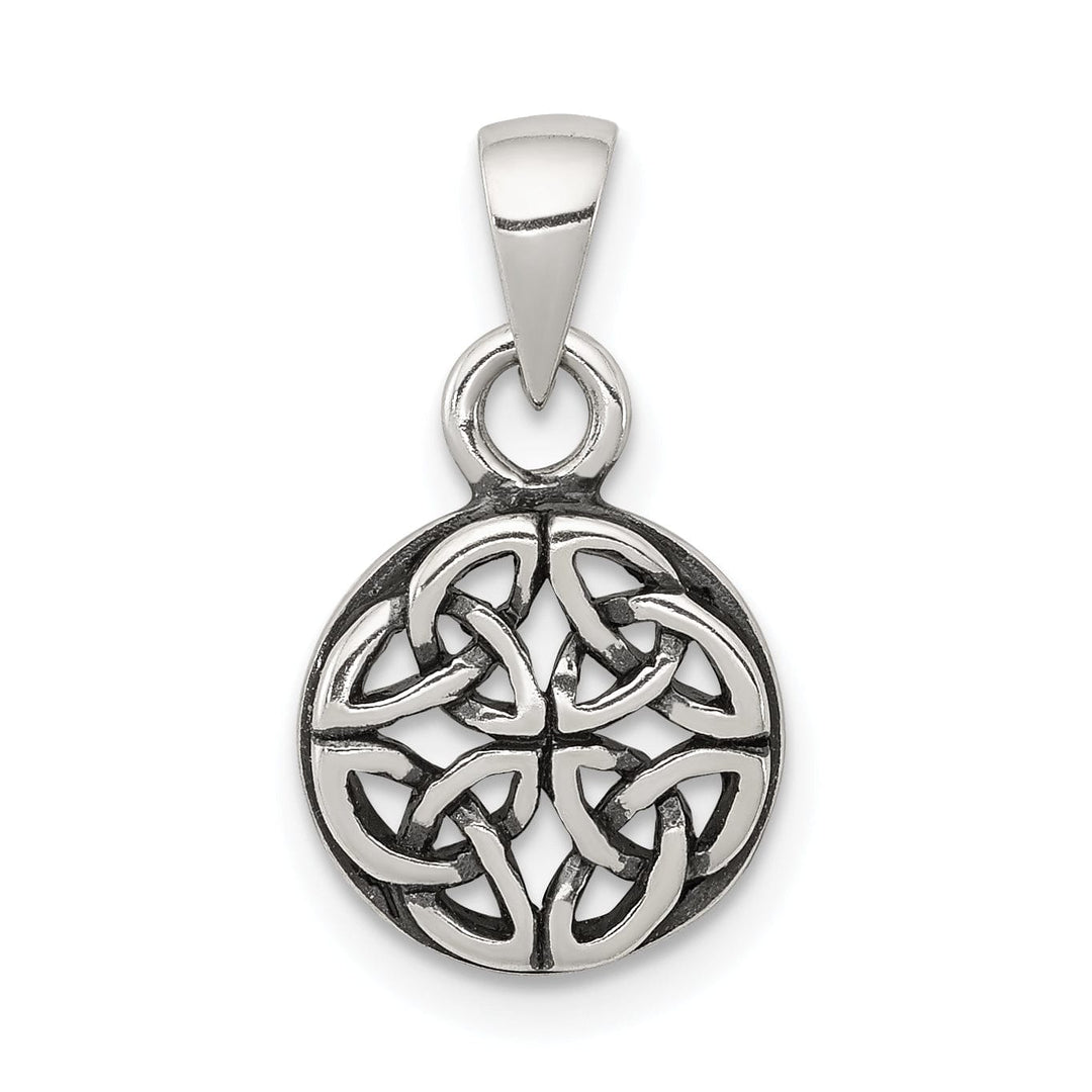 Silver Polished Antiqued Finish Celtic Charm