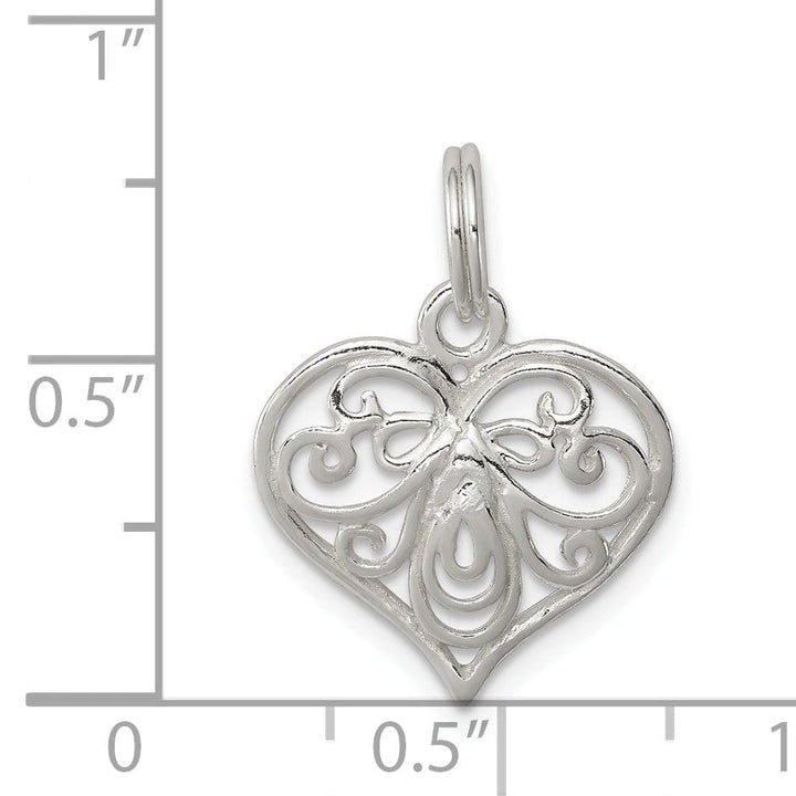 Sterling Silver Filigree Heart Design Pendant