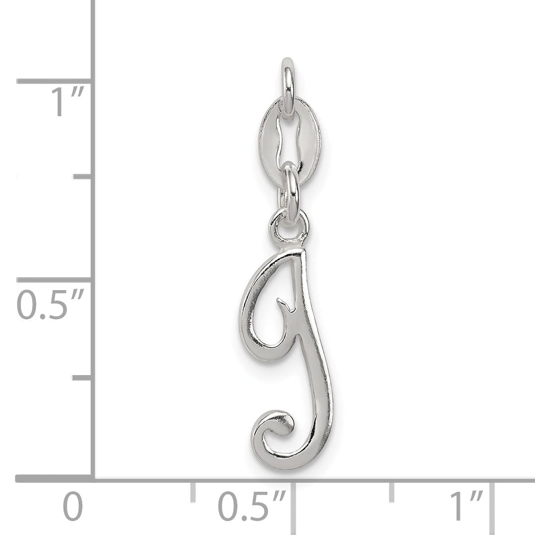 Sterling Silver Chain Slide Initial I Pendant