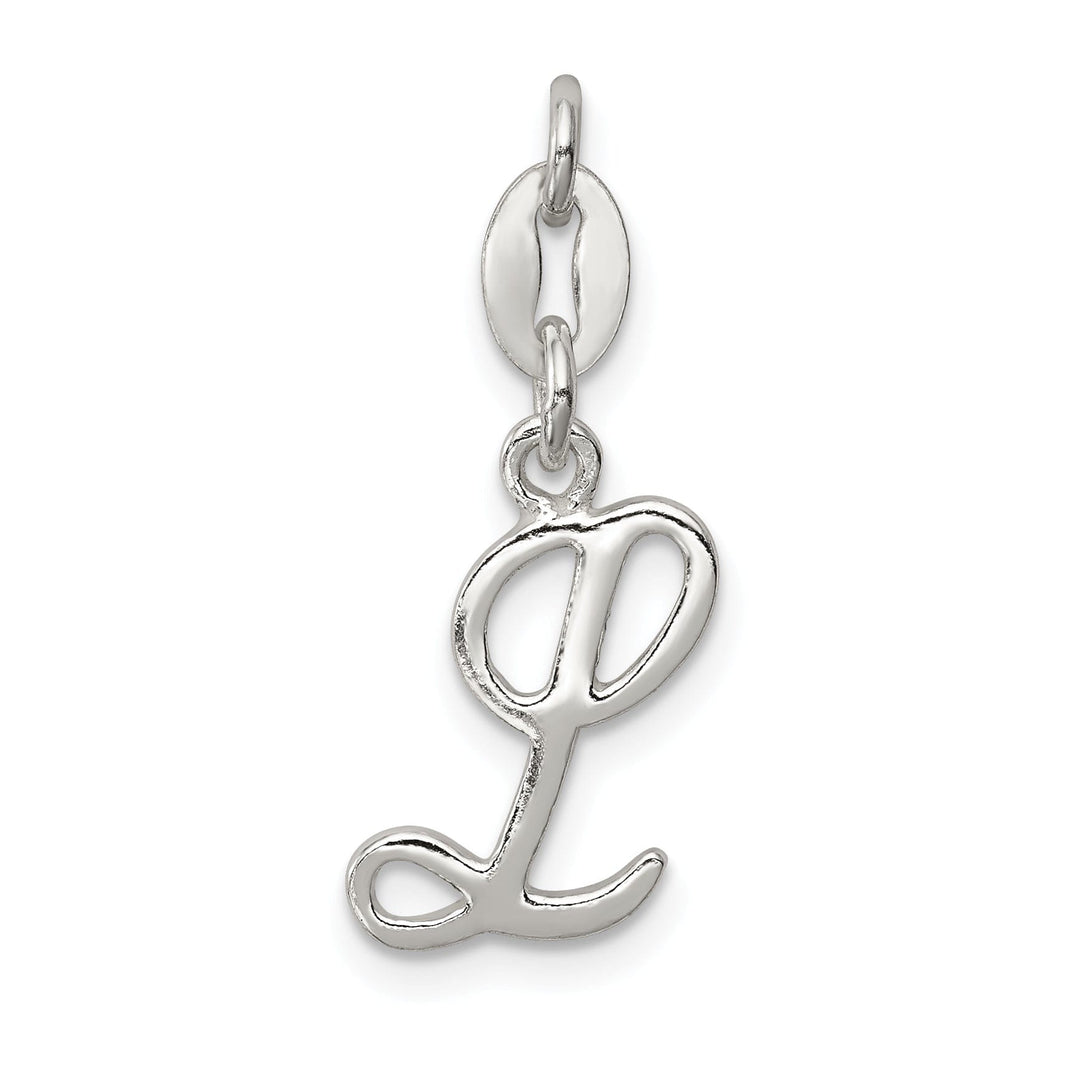 Sterling Silver Chain Slide Initial L Pendant
