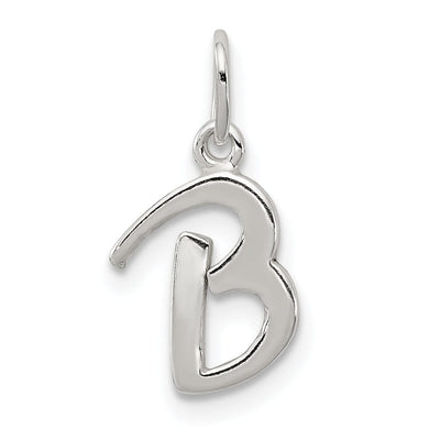 Sterling Silver Chain Slide Initial B Pendant
