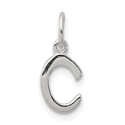 Sterling Silver Chain Slide Initial C Pendant