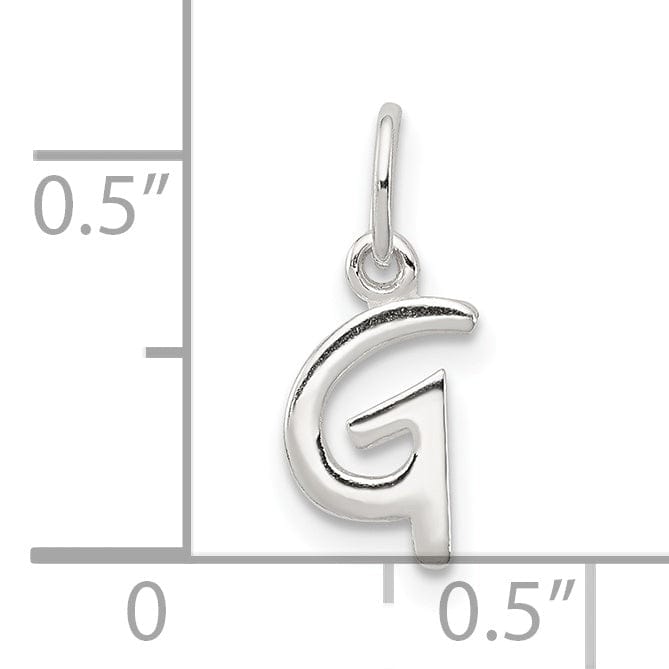 Sterling Silver Chain Slide Initial G Pendant