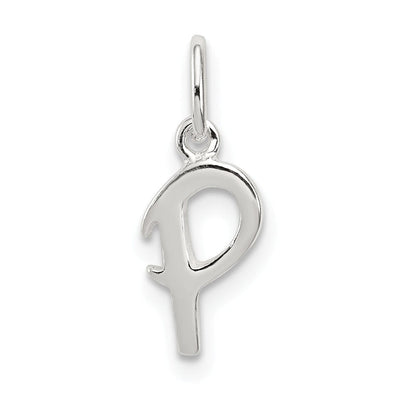Sterling Silver Chain Slide Initial P Pendant