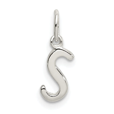 Sterling Silver Chain Slide Initial S Pendant