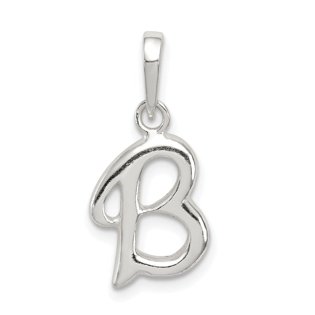 Sterling Silver Polished Initial B Pendant