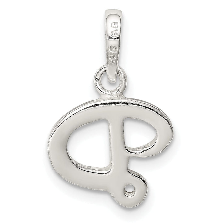 Sterling Silver Polished Initial D Pendant