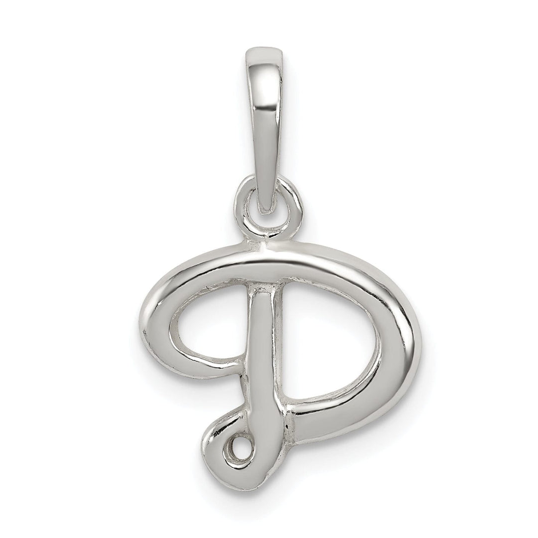 Sterling Silver Polished Initial D Pendant